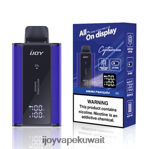 iJOY Vape Kuwait 4DL4N881 - iJOY Bar Captain يمكن التخلص منه بيناكولادا الموز