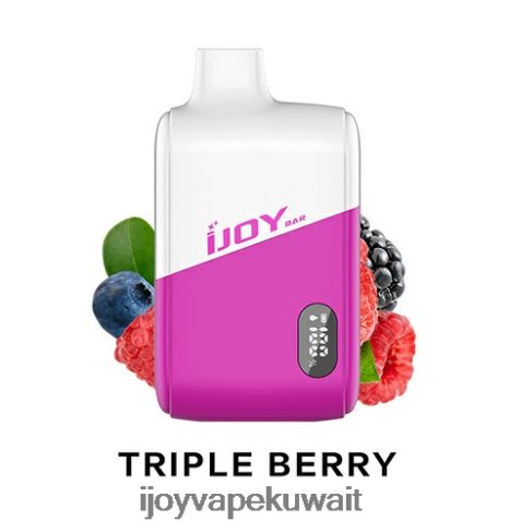 iJOY Flavors Vape 4DL4N8195 - iJOY Bar IC8000 يمكن التخلص منه ثلج التوت الثلاثي